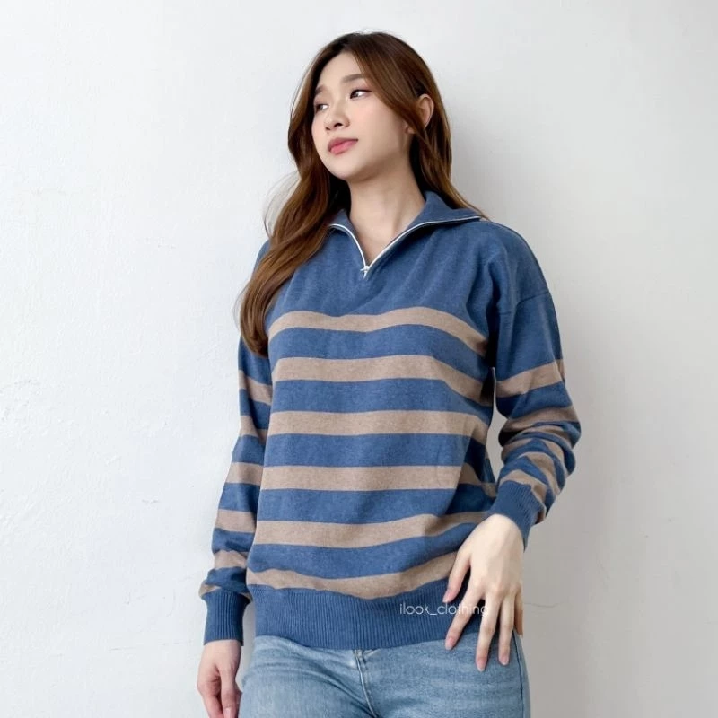 MEGAN KNIT TOPS ATASAN RAJUT WANITA TANGAN PANJANG