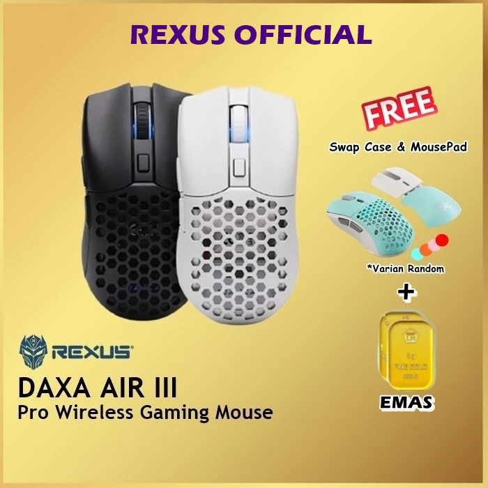 Review Rexus Daxa Air III Wireless: Mouse Gaming Kustomisasi Casing Terbaik