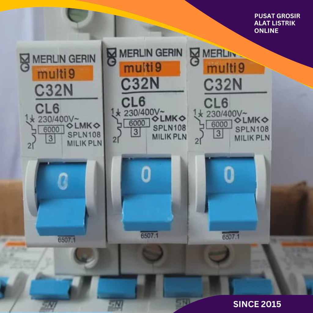 MCB MERLIN GERIN BIRU 2A 4A 6A 10A 16A 20A 25A 32A 40A 63A MULTI9 2 4 6 10 16 20 25 32 40
