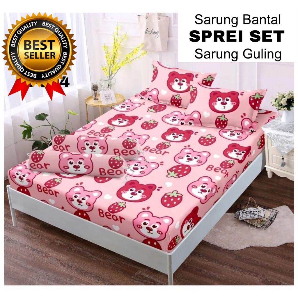SPREI KARAKTER VIRAL MOTIF LOTSO UK 180x200 160x200 120x200 SEPREI SET HOMEMADE TERMURAH
