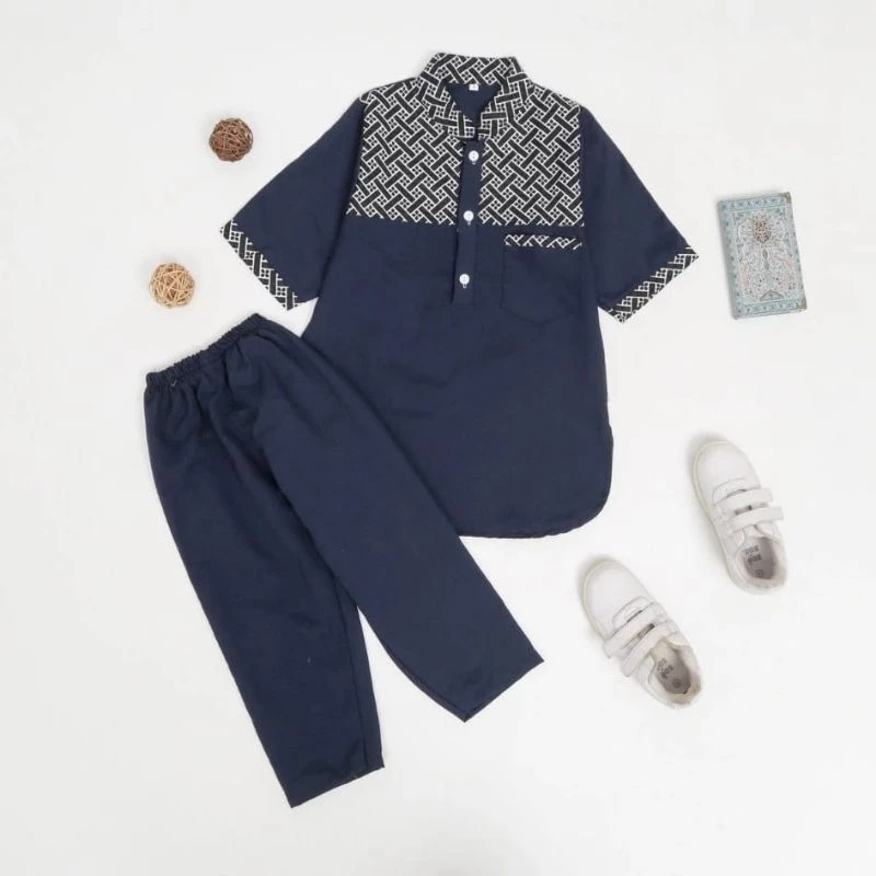 KOKO KURTA ANAK 1-10 TAHUN VARIASI DADA BATIK
