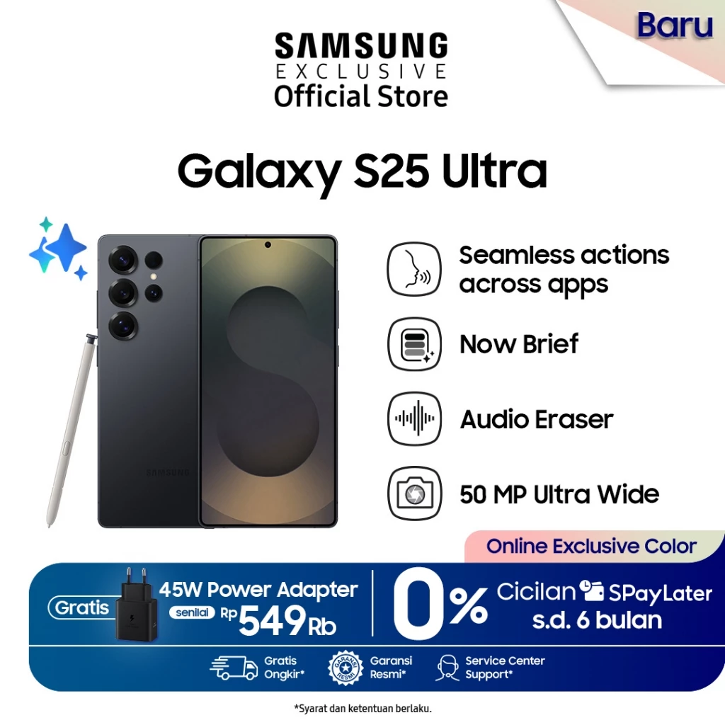 Samsung Galaxy S25 Ultra 12/512GB Online Exclusive Color - Titanium Jetblack