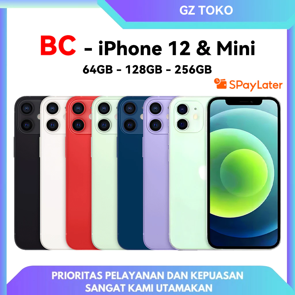 BC  - iPhone 12 / iPhone 12 Mini Second Bekas 64GB 128GB  256GB / （Imei daftar）Kondisi sempurna / tampak baru