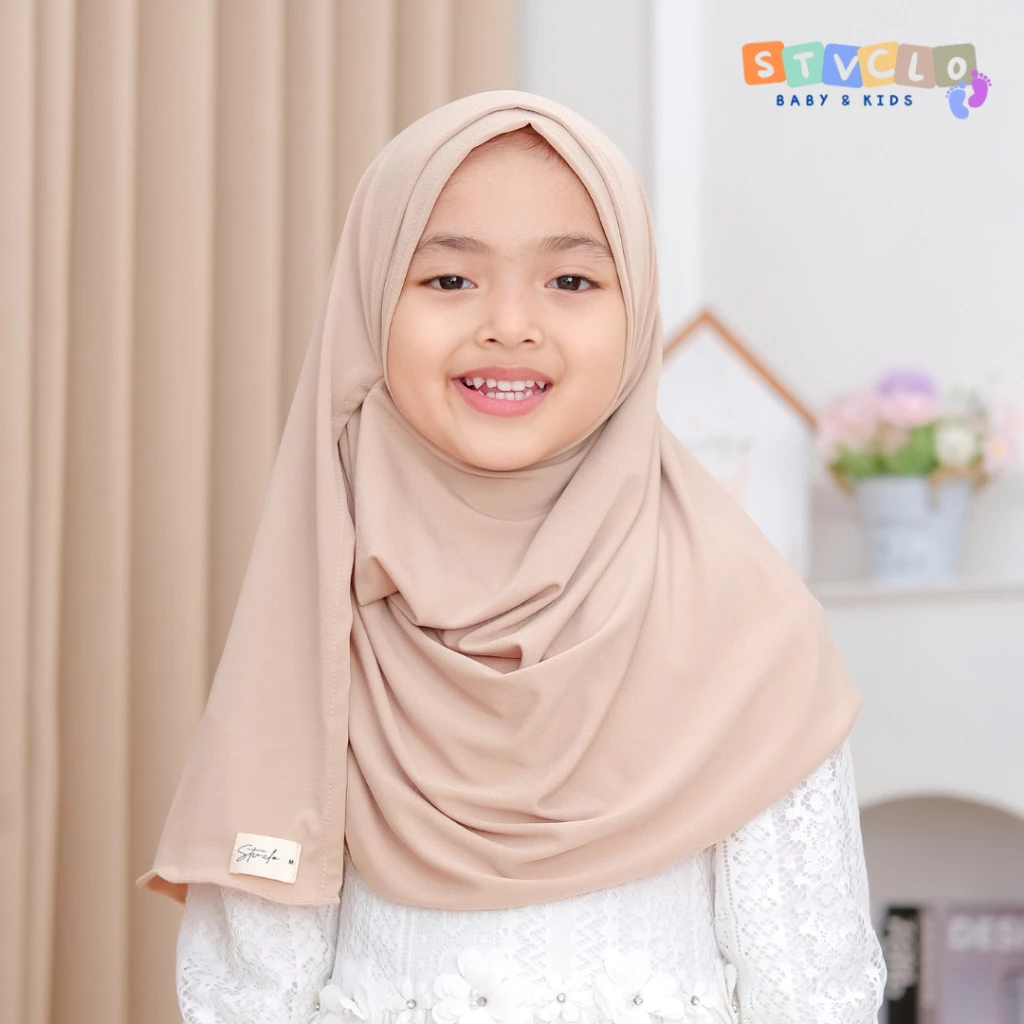 STVCLO Jilbab Anak Pashmina 2in1 Size XL-XXL Hijab Anak Kerudung Anak Perempuan