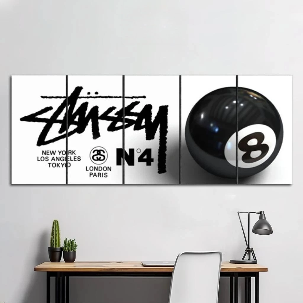 HIASAN DINDING KAMAR POSTER KAYU STUSSY BRAND STREETWEAR / HIASAN DINDING AESTHETIC