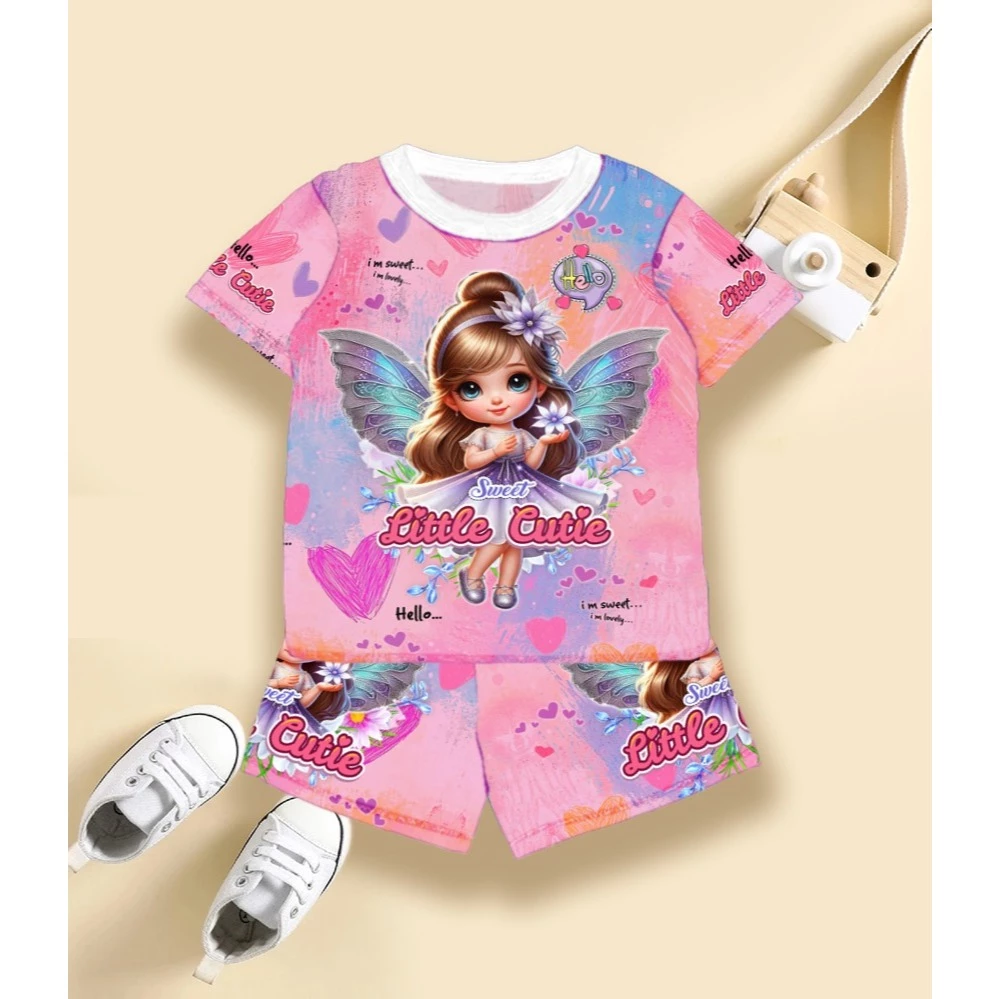 RILLO - Setelan baju playful colour anak print / setelan anak unisex 1-7 tahun