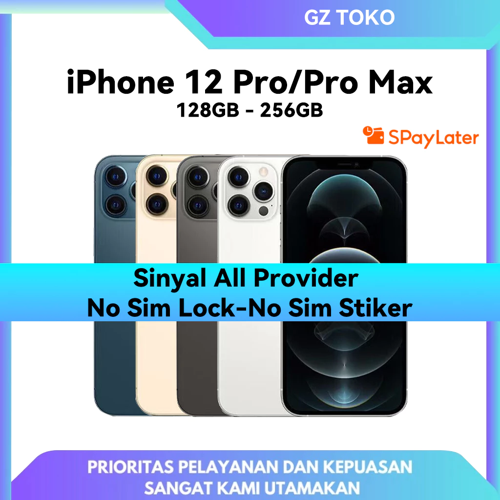 iPhone 12 Pro/iPhone 12 Pro Max (128gb/256gb/512gb) Second Bekas ORIGINAL 100% Seken Apple | MULUS NORMAL FULLSET Kondisi Perfect