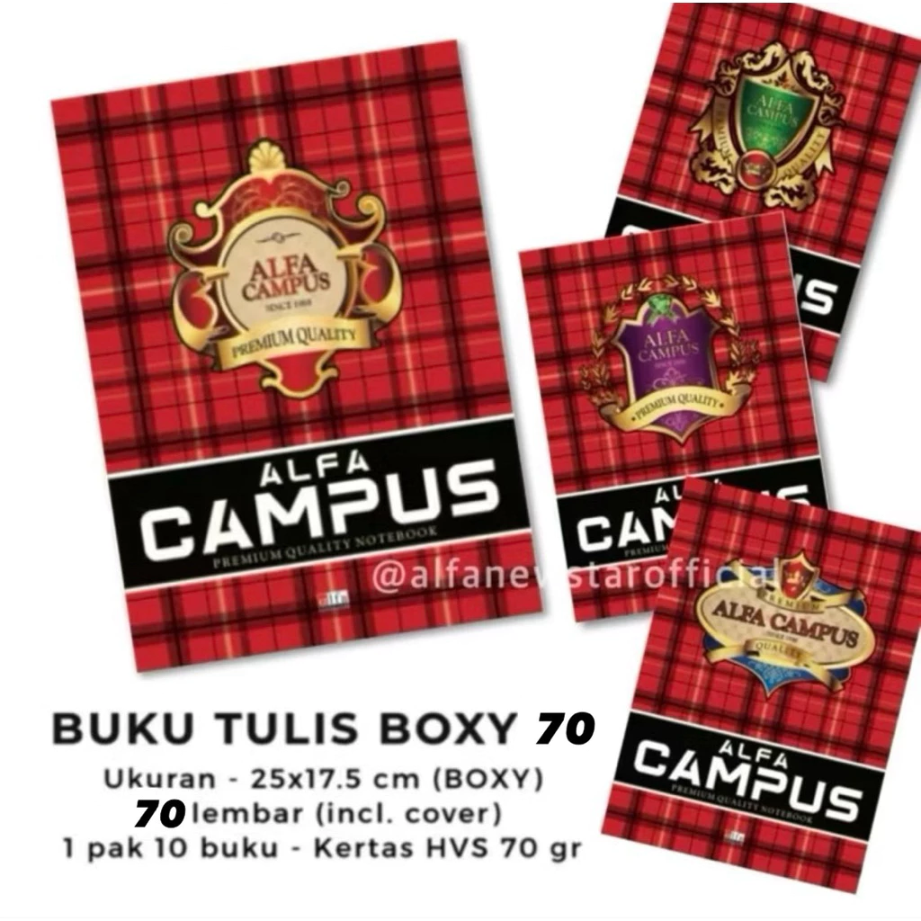 Buku Tulis Boxy 70 CAMPUS Alfa Premium