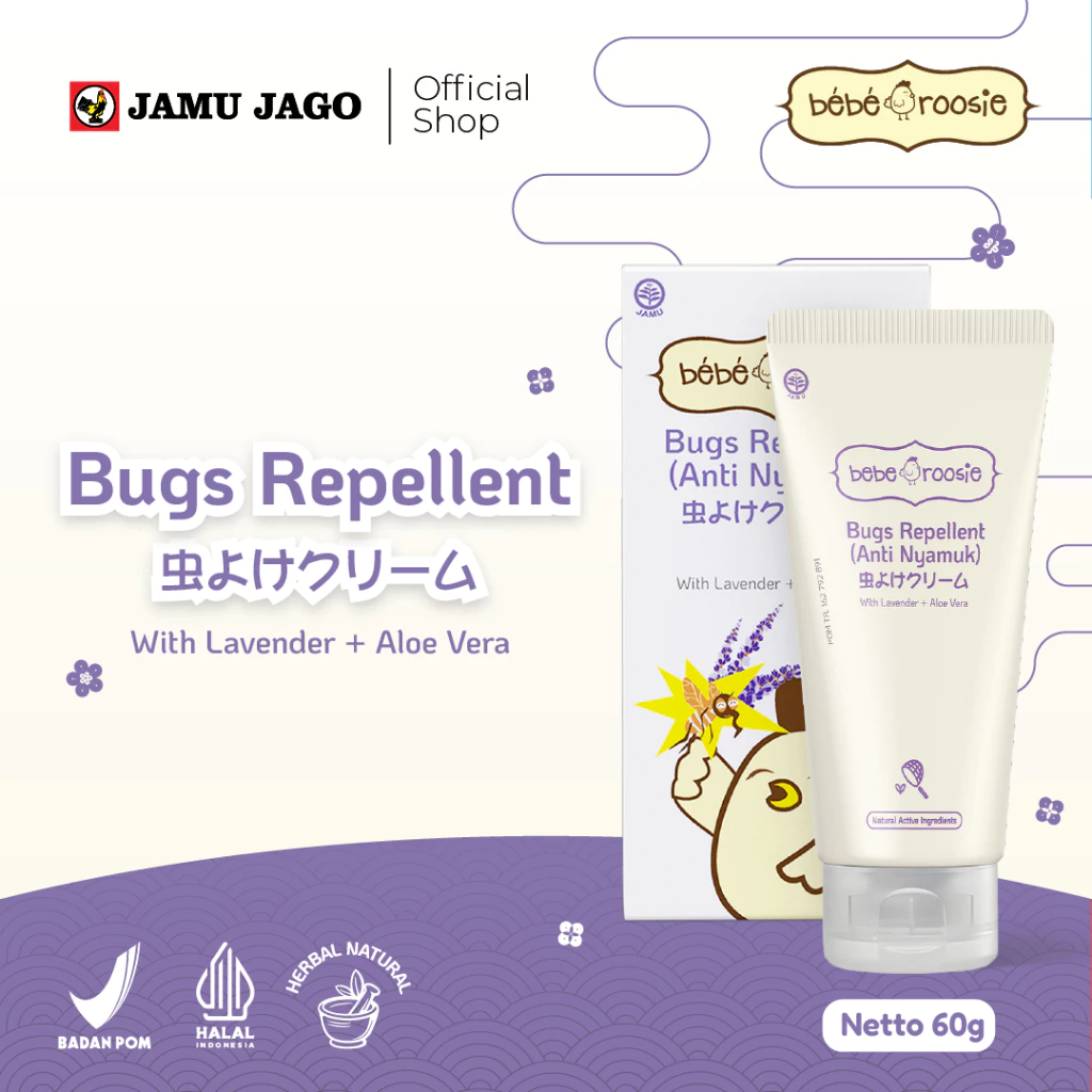 Bugs Repellent Bebe Roosie Cream Anti Nyamuk Aroma Lavender by Jamu Jago
