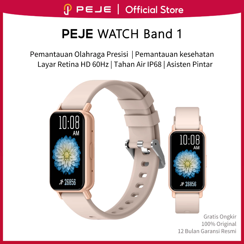 [BEST SELLING] PEJE Band1 Smartband Bluetooth Call Health Management Waterproof 100+ Sport Modes Refresh Rate 60 Hz