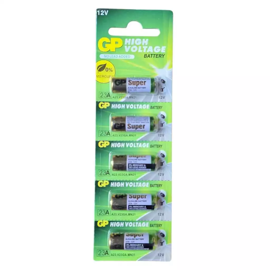( LEMBARAN ) batre Gp 23 A / 23A / A23 Battery Gp super Alkaline isi 5 biji batre baterai