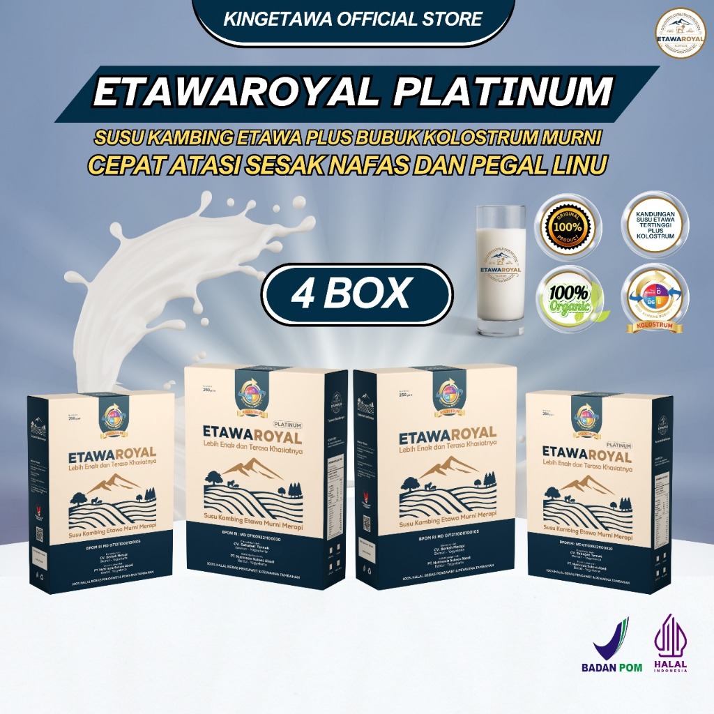 Susu Kambing Etawaroyal Platinum - Perubahan merk Etawaplus Platinum Asli Paket HEMAT
