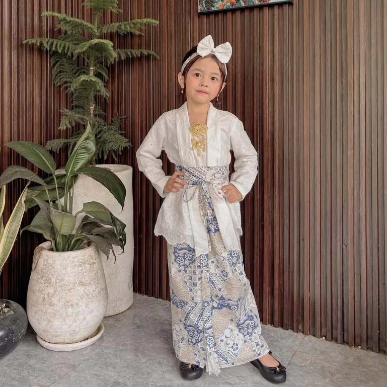 Setelan Kebaya ARUNA Panjang Rok Panjang Anak Perempuan/ Kutubaru Anak Perempuan Free Obi Original B