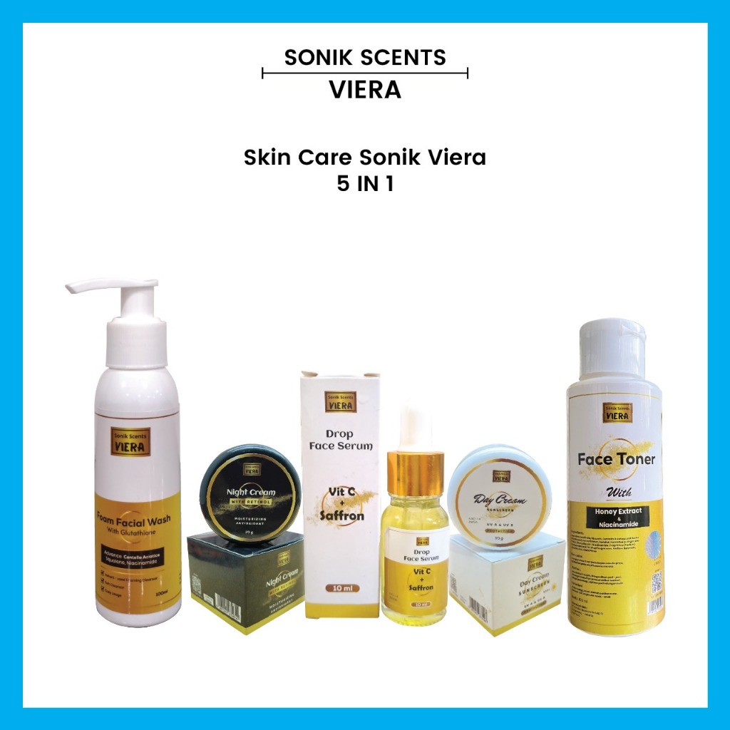 SONIK SCENTS Paket 5 in 1 Sonik Viera Perawatan Wajah Sonik Viera: Day Cream, Night