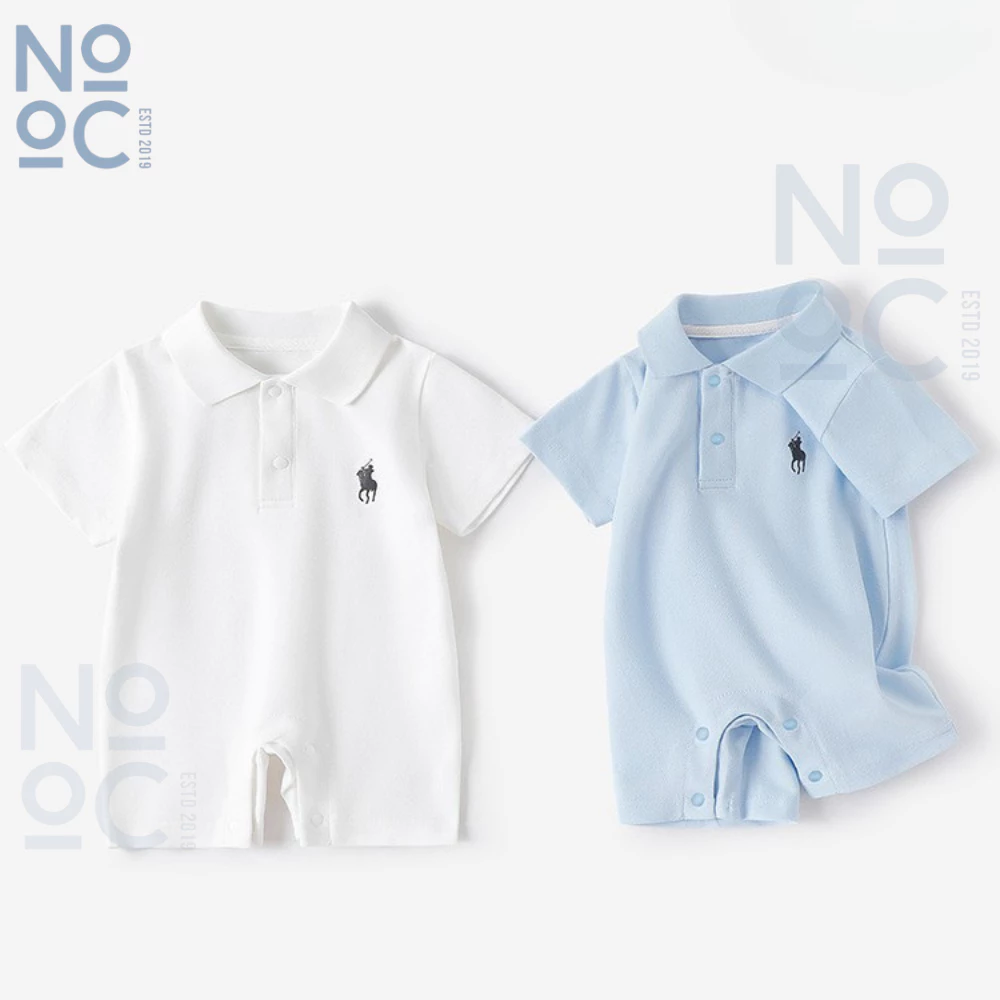6.6 NOOC Romper Kerah Bordir Polo / Jumper Kerah Bayi Laki Laki Perempuan / Baju Bayi Newborn