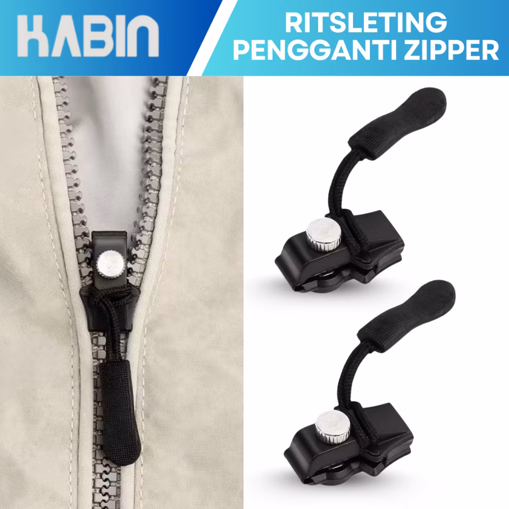 10pcs Universal Instant Zipper ZIPPER JAKET WATERPROOF/ANTI AIR / KEPALA RESLETING PATAH /AKSESORIS