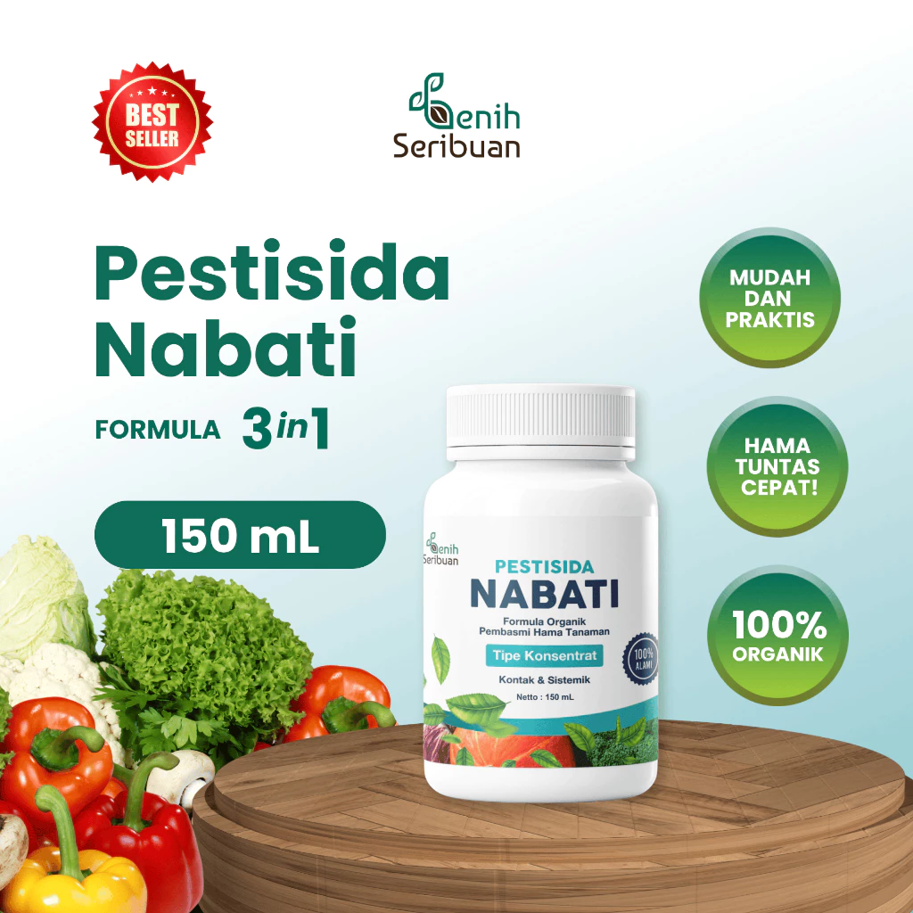 Benih Seribuan - Pesnab: Pestisida Nabati 150 mL Formula Organik Tipe Konsentrat untuk Semua Hama Tanaman
