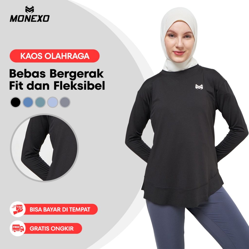 Monexo - Oversize Inner Top Atasan Baju Olahraga Wanita Bahan Polynilon tsp01