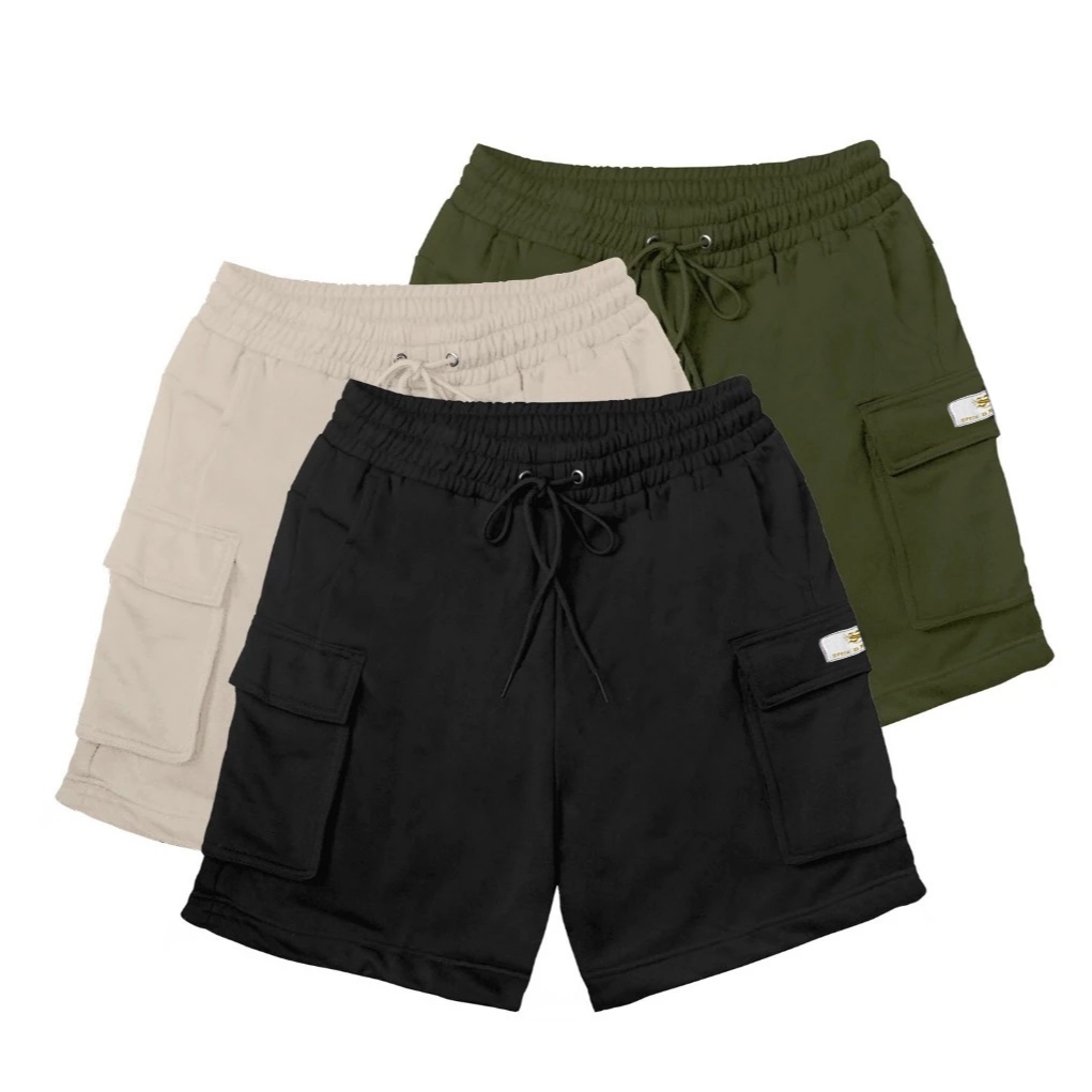 SPECK OF GOLD - Cargo Pendek Pria Matt Fleece Polos