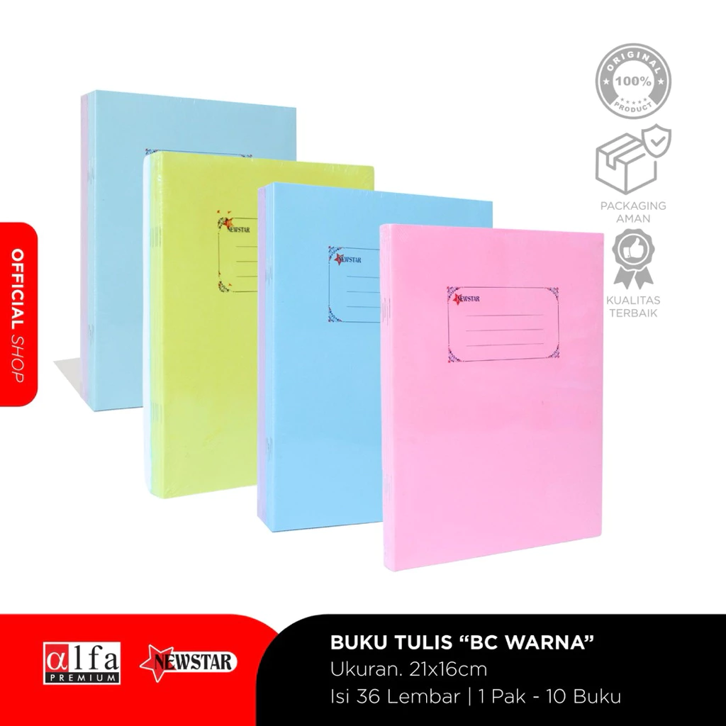 Buku Tulis Kwarto 38 Newstar Cover BC Warna