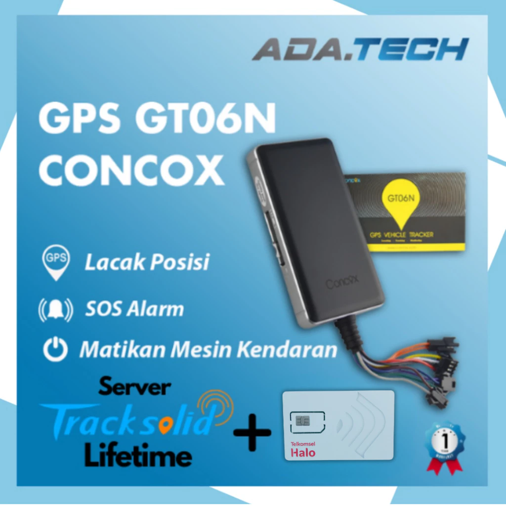11. Paket 4G GPS Tracker GT06N Concox + Simcard + Tracksolid GPS Mobil