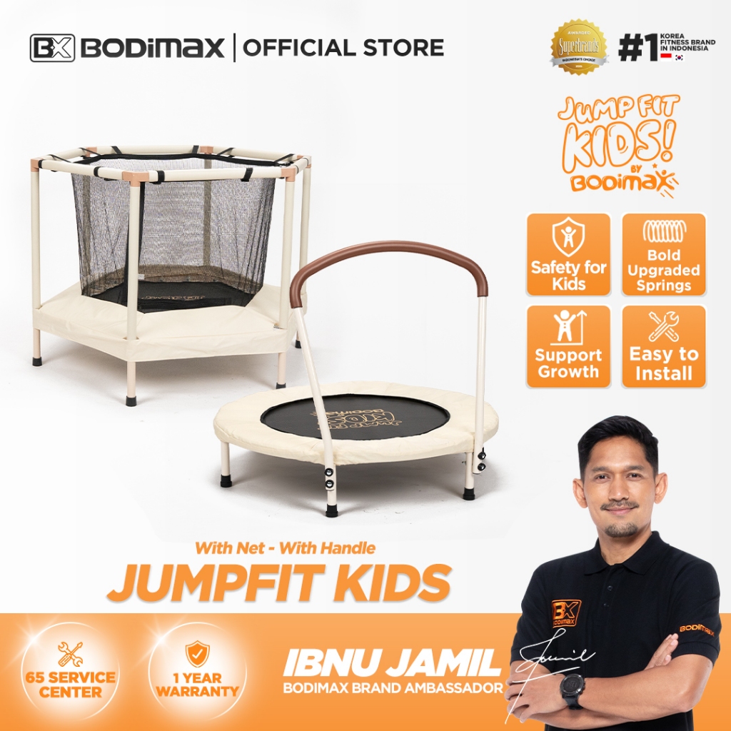 BODIMAX JUMPFIT KIDS Diameter 92 cm dan 122 cm / Trampolin Anak Material Premium / Mainan