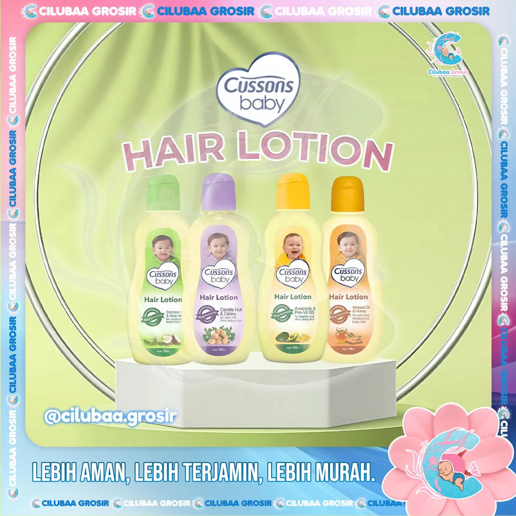 Cussons Baby Kemiri & Seledri Hair Lotion 50+50mL & 100+100mL || Cusson Lotion Rambut Bayi Minyak Rambut Bayi || Vitamin rambut Bayi