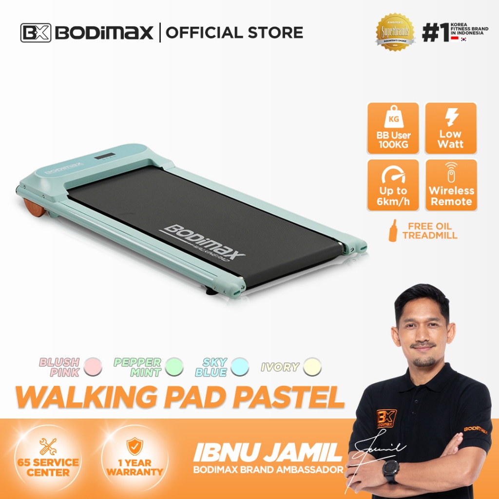 BODIMAX WALKING PAD PASTEL / WALKING PAD / TREADMILL / ALAT OLAHRAGA