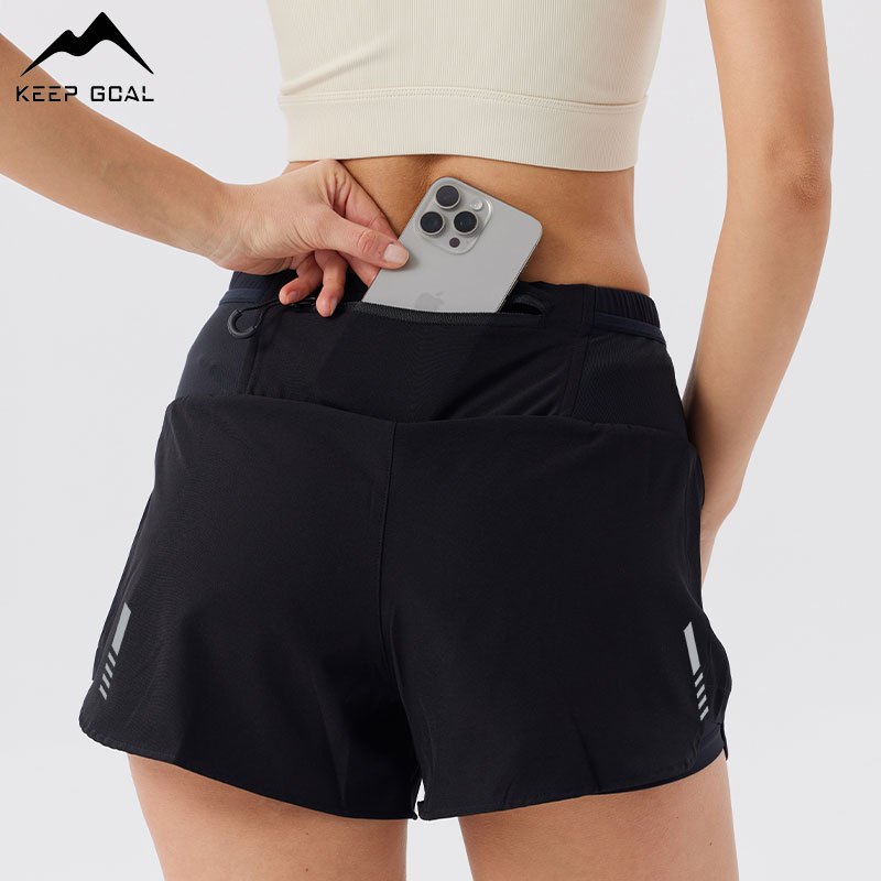 KEEP GOAL celana olahraga wanita pendek sport joging high waist