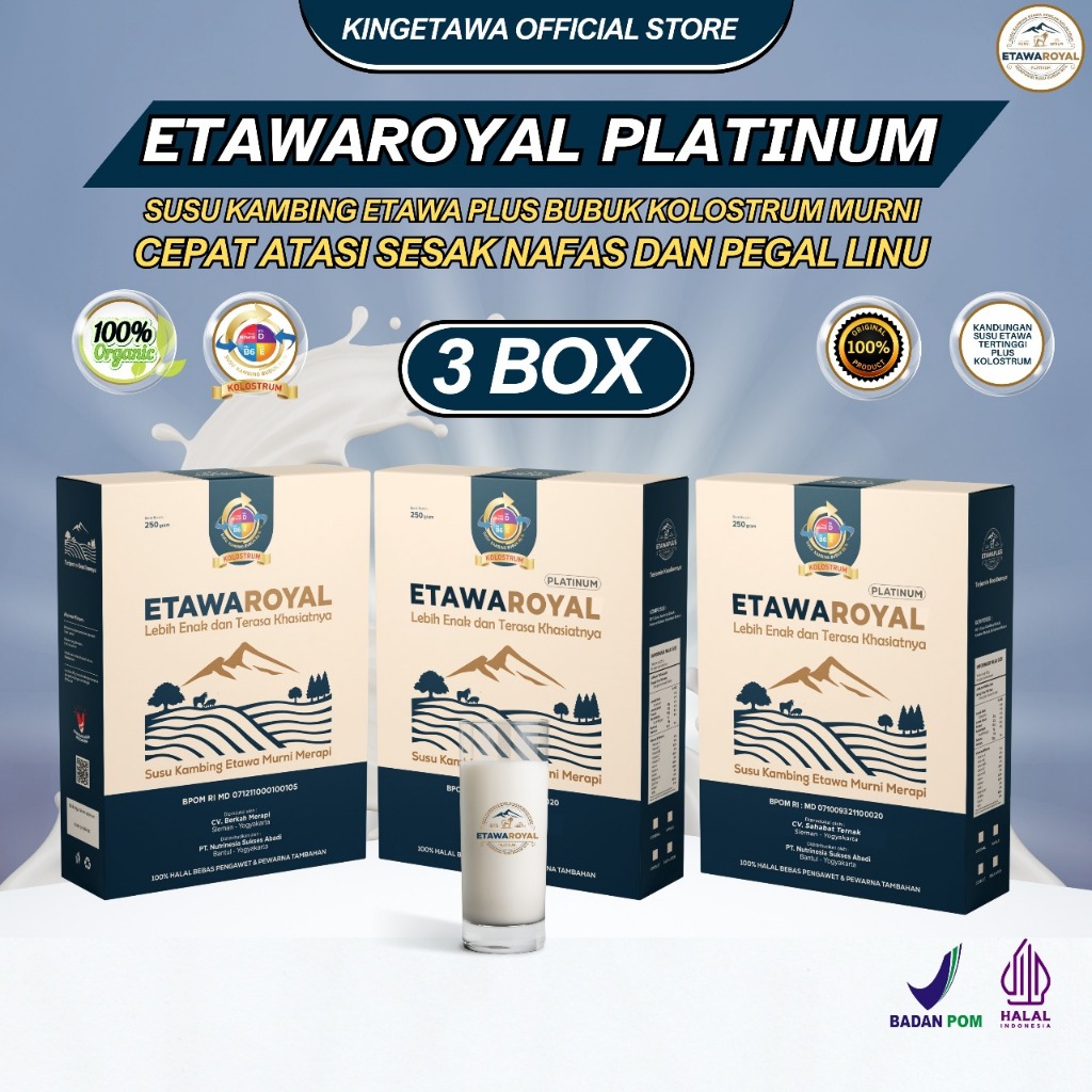 Susu Kambing Etawa Etawaroyal Kolostrum - Perubahan merk Etawaplus Platinum Asli - Susu