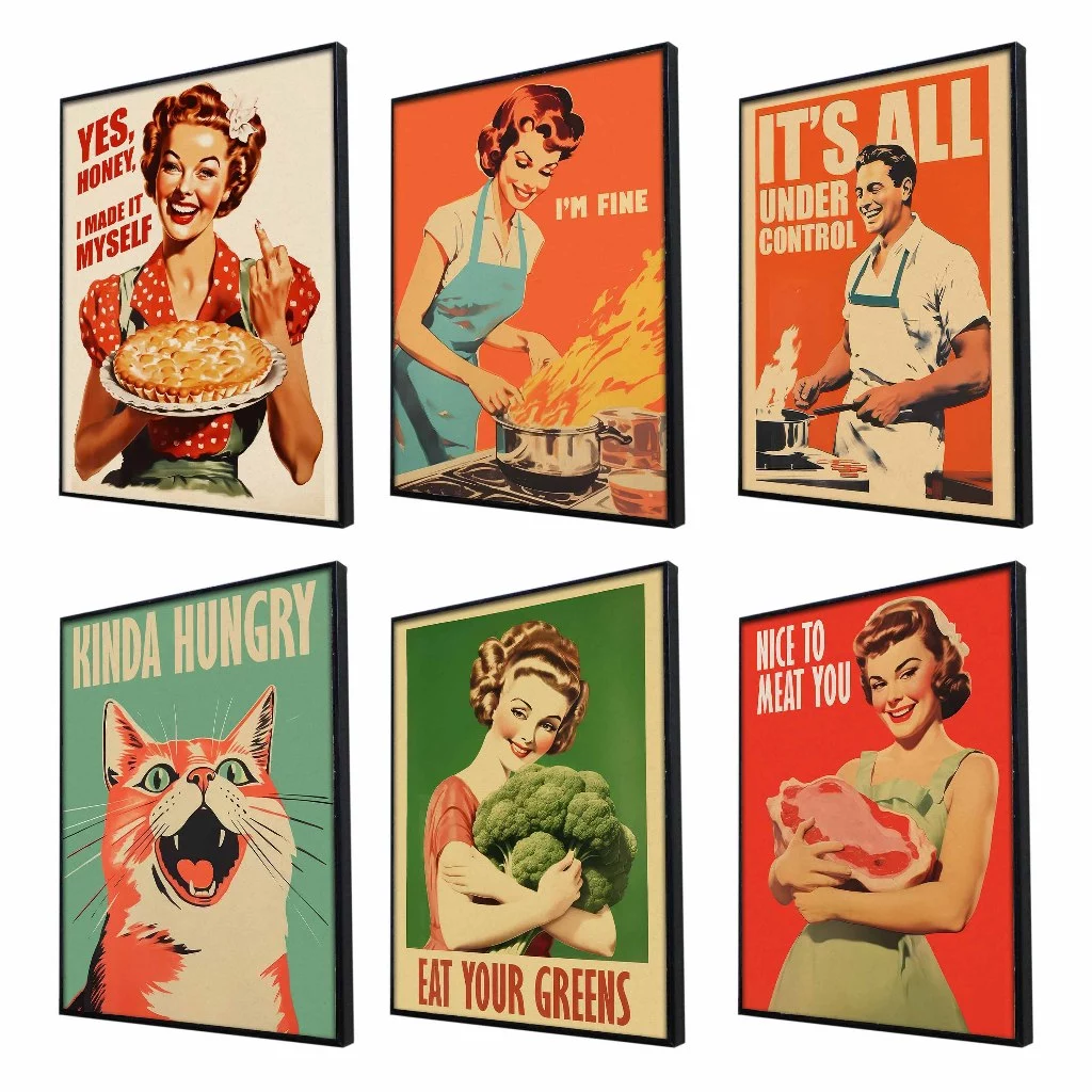 Poster Dinding Aesthetic Frameblock Ukuran A3 30x40 cm Poster Dapur