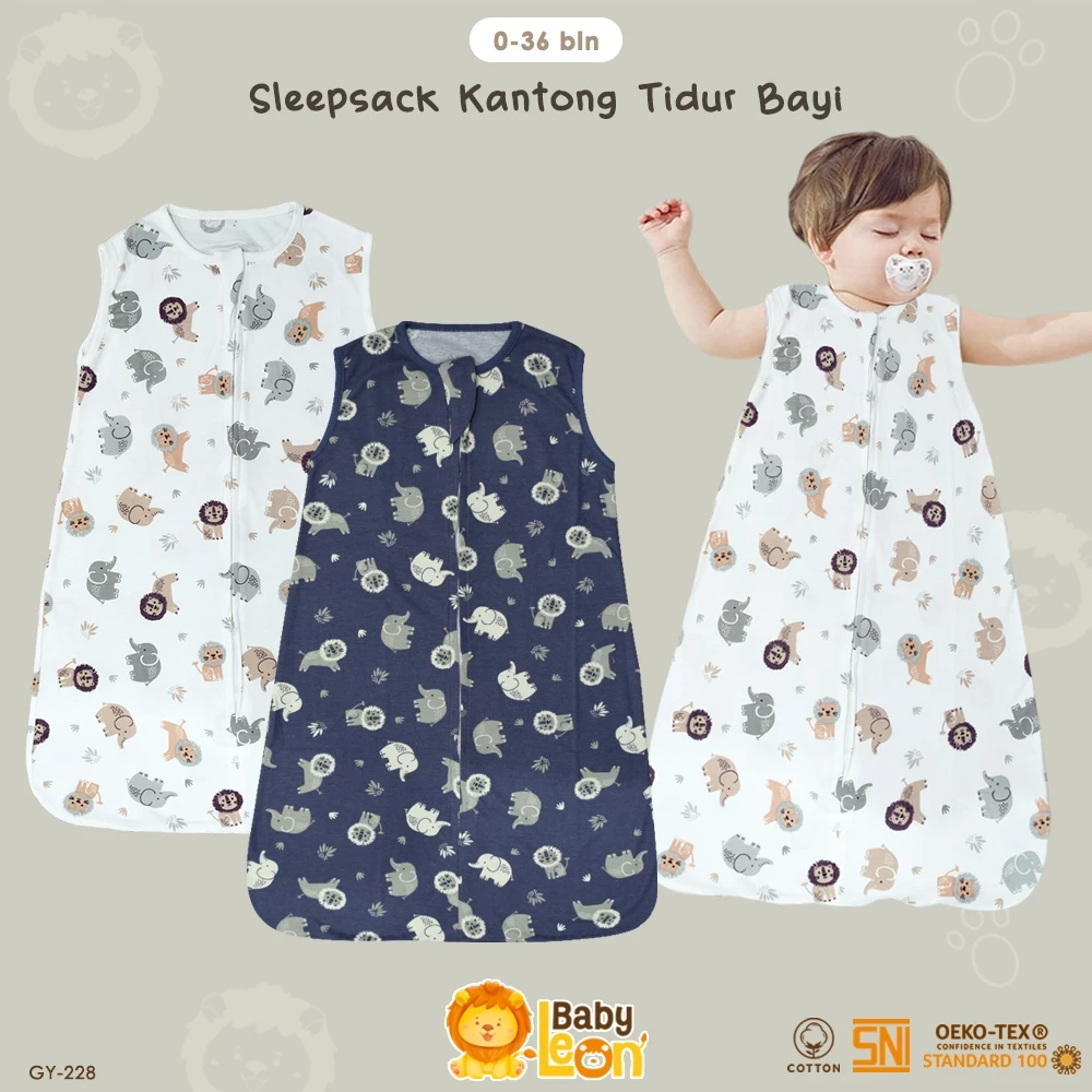 BABYLEON Selimut Bayi Sleep Sack 0-3Th Kantong Tidur Bayi Balita Newborn GY-228 Bedong Bayi 100% Katun Sleep Sack Bayi Selimut Bayi Terbuka Ritsleting Matras Sprei Kantong Tidur Bayi Bedong Instan Selimut Bayi Instan