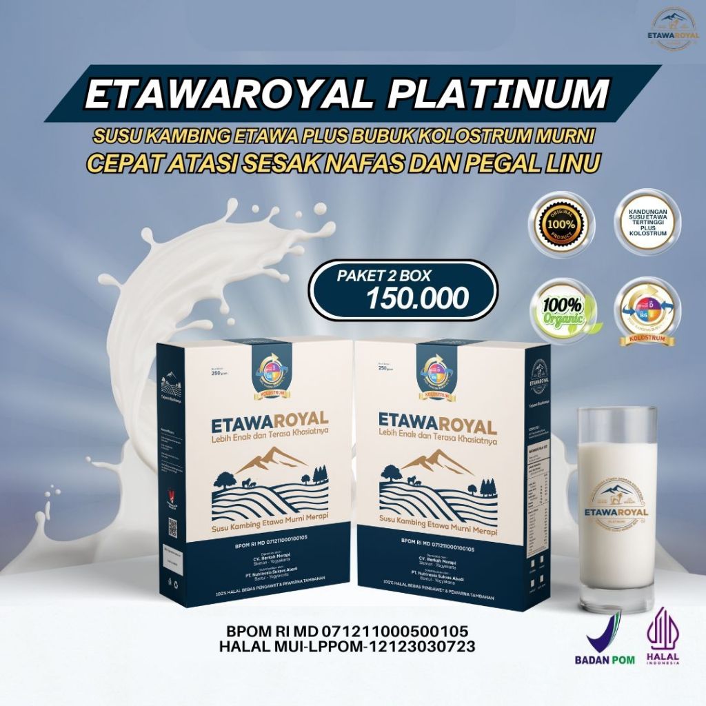 Etawaroyal Platinum Susu Kambing Etawa Kolostrum - Perubahan merk Etawaplus Platinum Asli