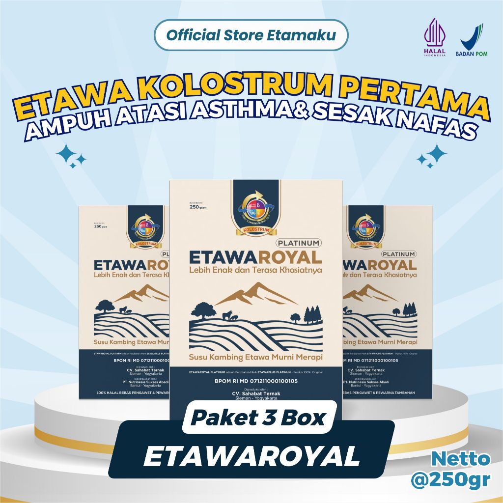 PAKET 3BOX ETAWAROYAL PLATINUM Perubahan merk Etawaplus Platinum / ETAWAROYAL PLATINUM