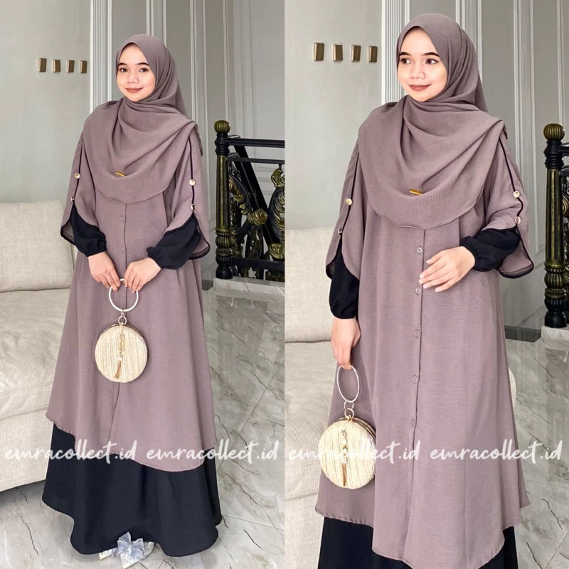Kaftan Dress Sultan Mewah Remaja Dewasa Bahan Ceruty Babydoll Premium Gamis Terbaru Mix Renda