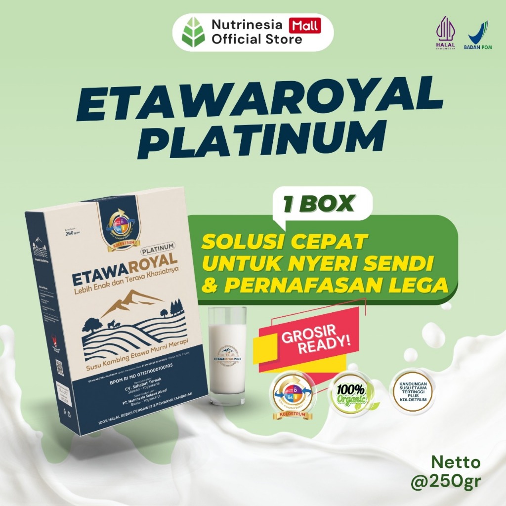 ETAWAROYAL Platinum Perubahan merk Etawaplus Platinum Asli - Susu Kambing Etawa Paket 1