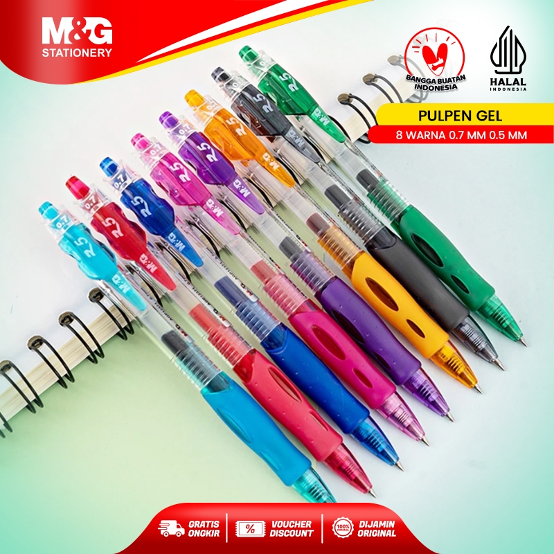 M&G Pulpen Gel Anti Luntur untuk Pelajar Gel Pen 0.5mm 0.7mm Tulisan Rapi Nyaman