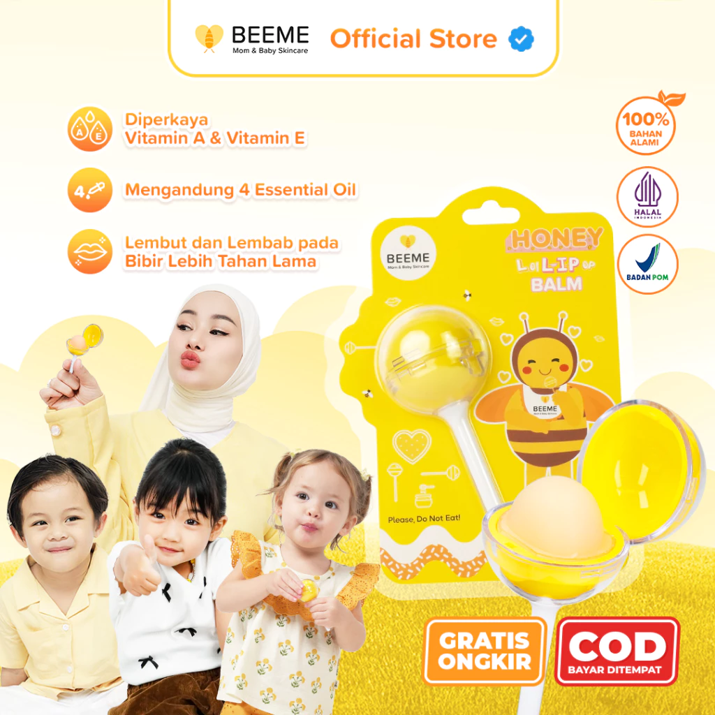 Beeme Honey Lollipop Balm | Pelembab Bibir | Lipbalm