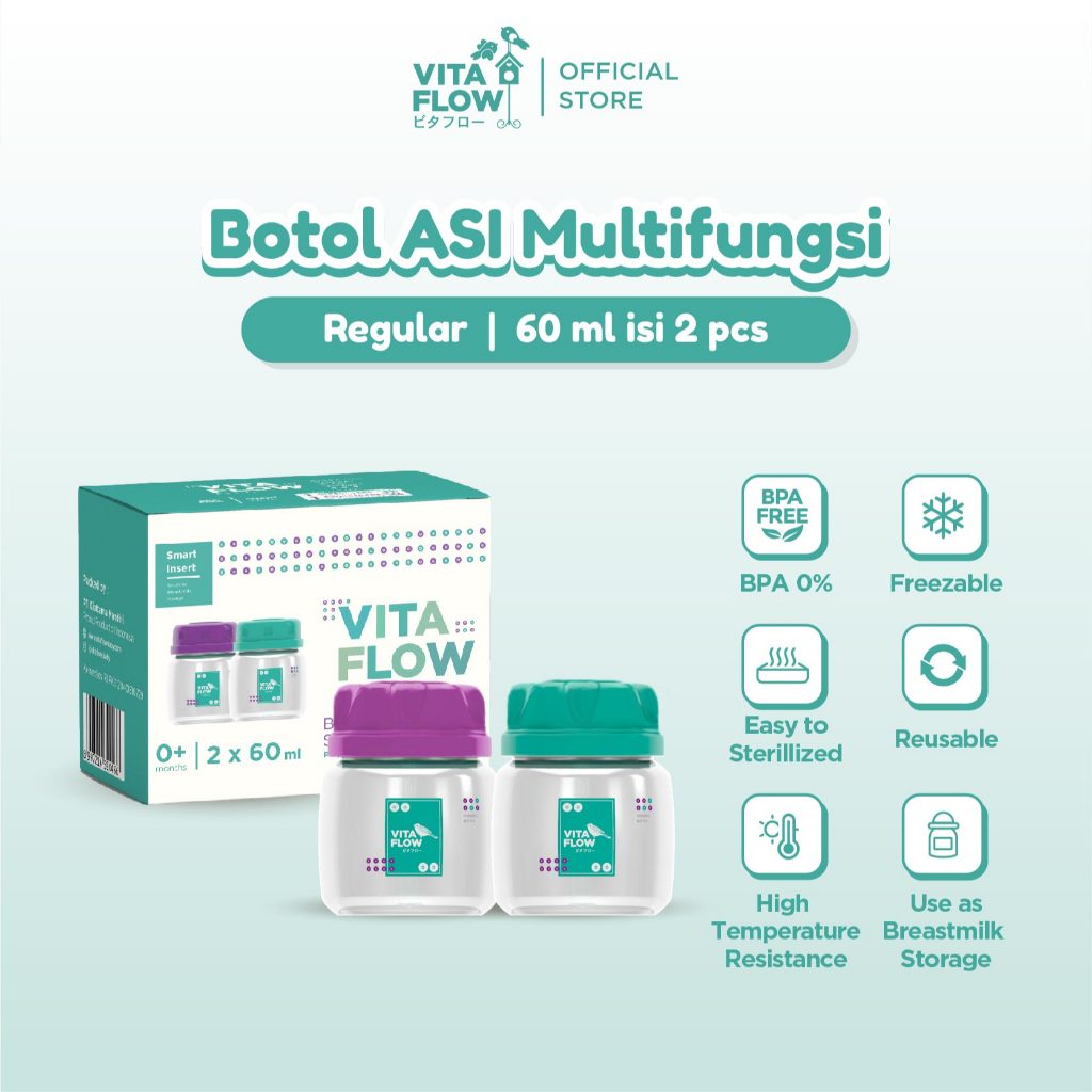 Vitaflow Botol ASI Multifungsi PP 60 ml isi 2