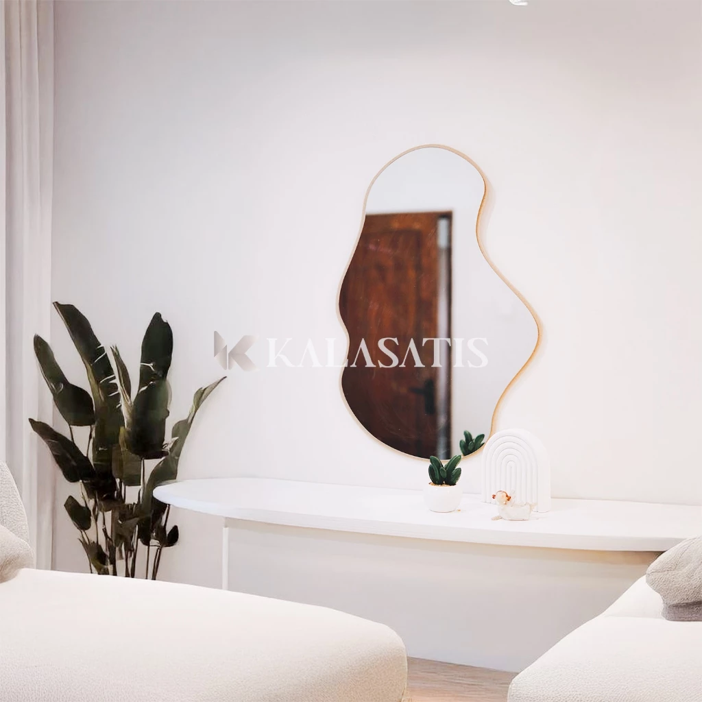 Aesthetic Mirror / Cermin Estetik Gantung / Kaca Dinding Irregular / Pajangan hiasan kamar unik / C