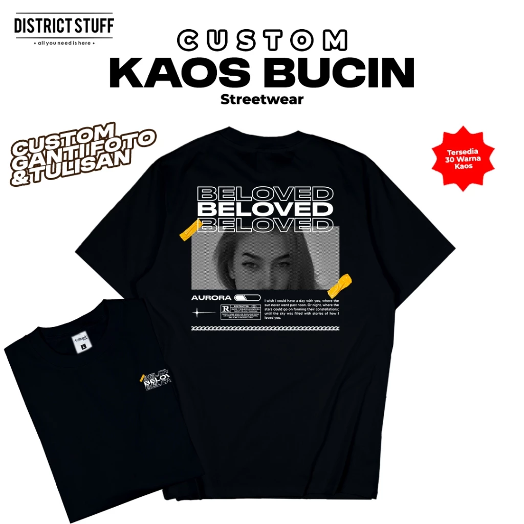 Kaos Custom Foto Bucin Streetwear Pria Wanita | Design 8 - 14
