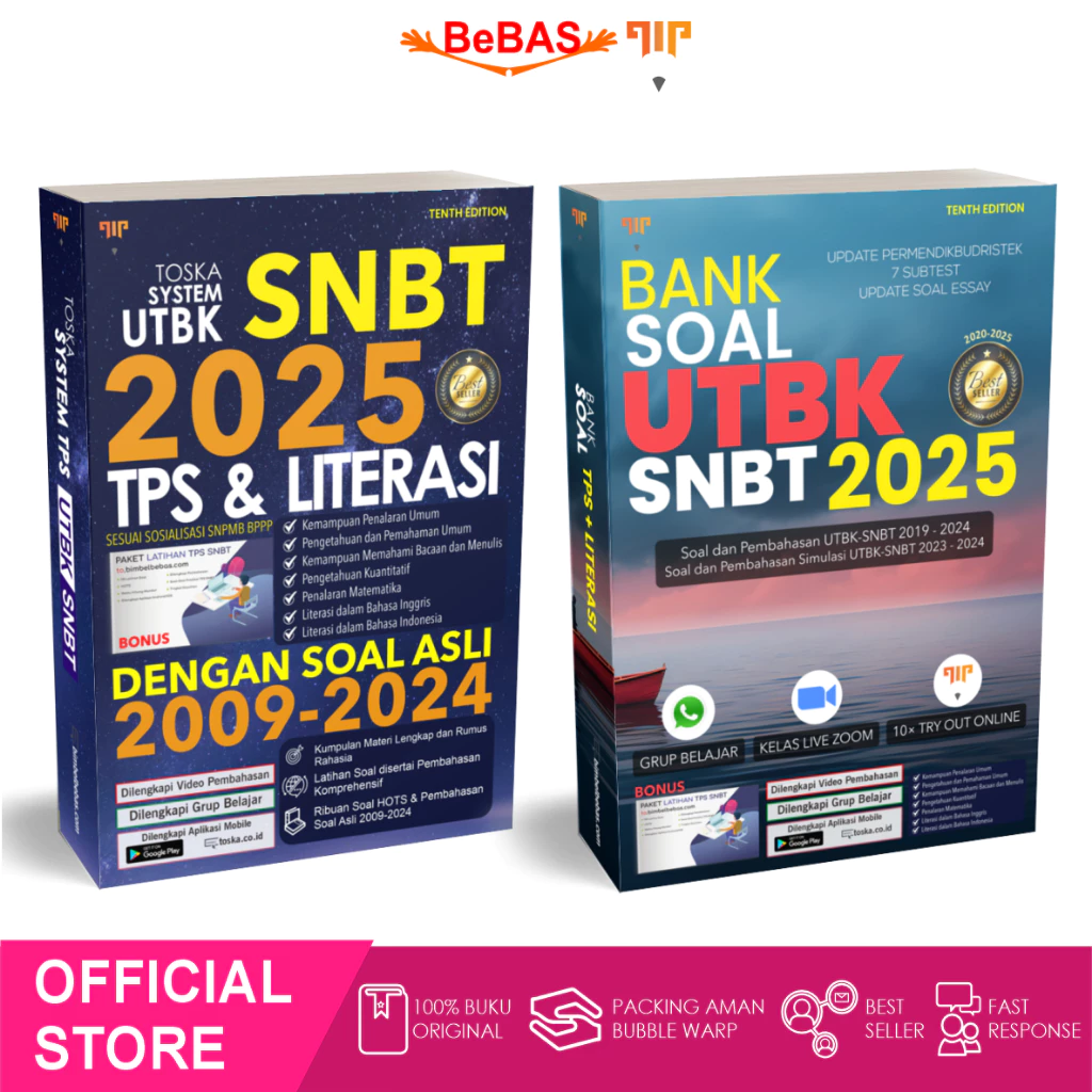 Paket 2 Buku UTBK SNBT 2025 Materi, Soal, dan Pembahasan Asli TPS dan Literasi Lengkap