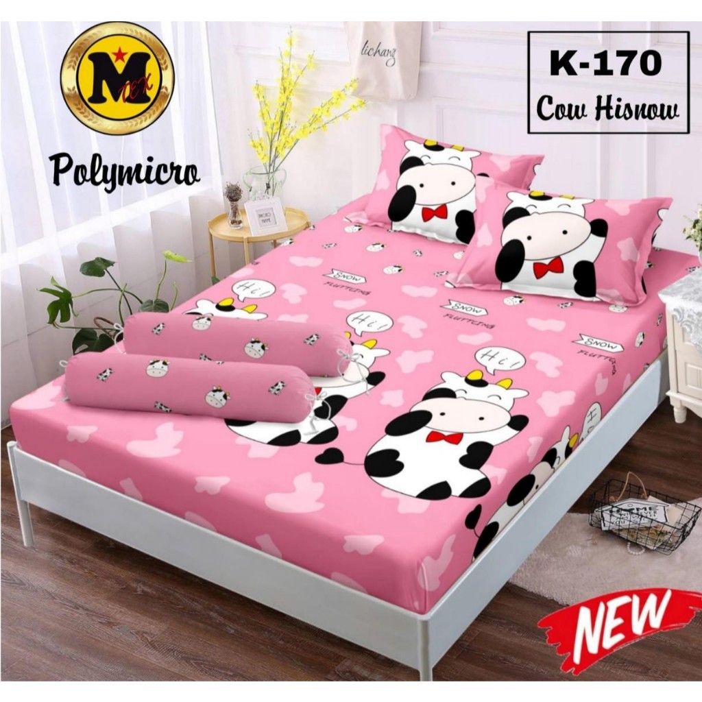 PROMO SPREI HOMEMADE MOTIF KARAKTER LUCU BAHAN CATTON HALUS ANTI LUNTUR UKURAN 180X200