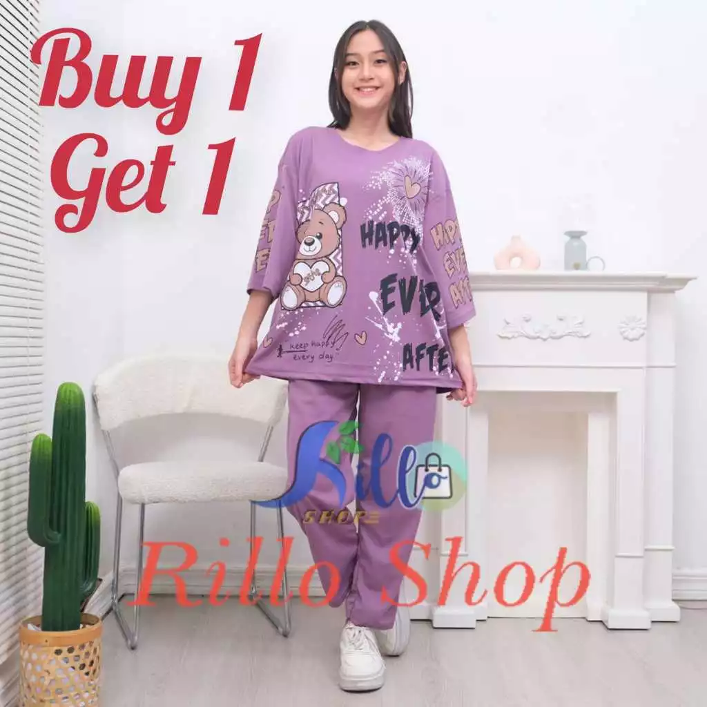 RILLO - BUY 1 GET 1!!! Setelan Wanita Ld 120 Happy Ever Bear
