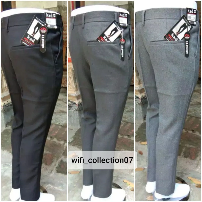 Celana Kantor Formal Pria Slimfit Bahan Dasar Kain Woll