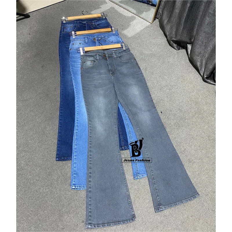 Celana Cutbray Retro Highwaist Jeans Stretch Premium