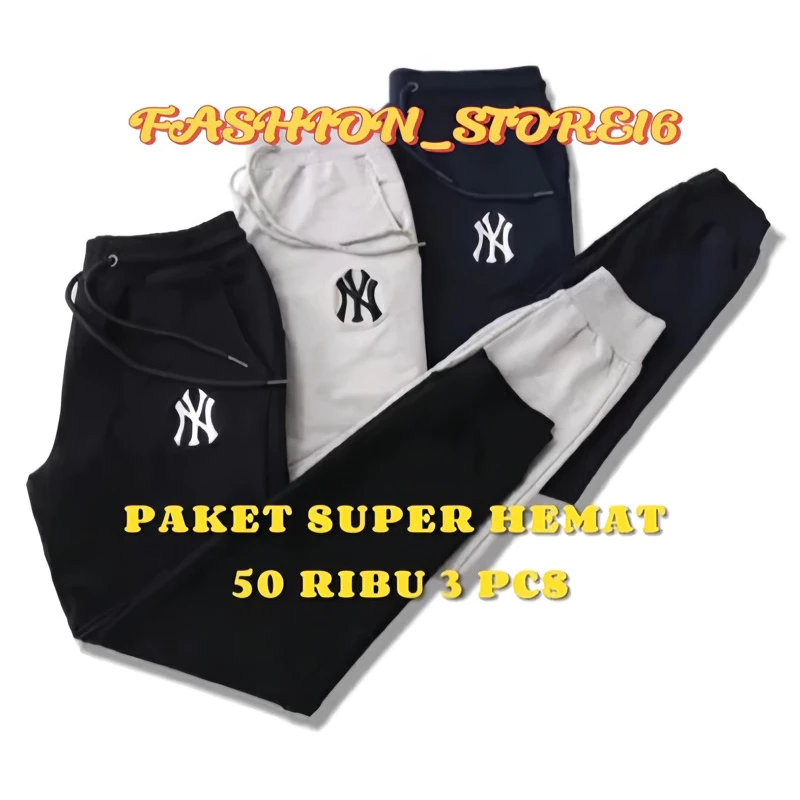 Promo Celana Jogger Panjang Dewasa Pria Wanita Celana Training New York Olahraga