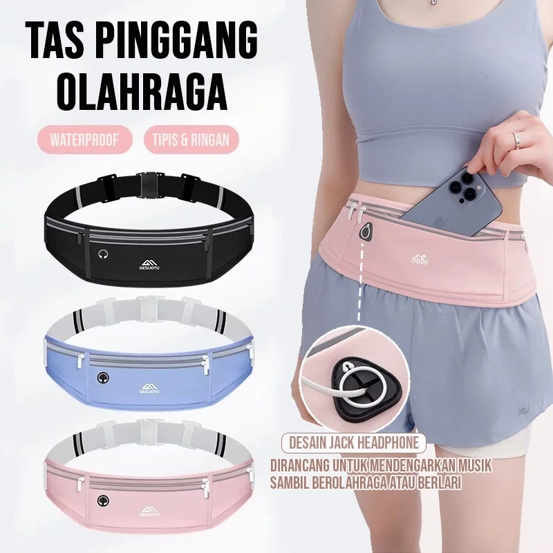 BBAK Tas Pinggang Lari WaterProof / Go Belt / Running Belt Tas Pinggang HP Olahraga Lari