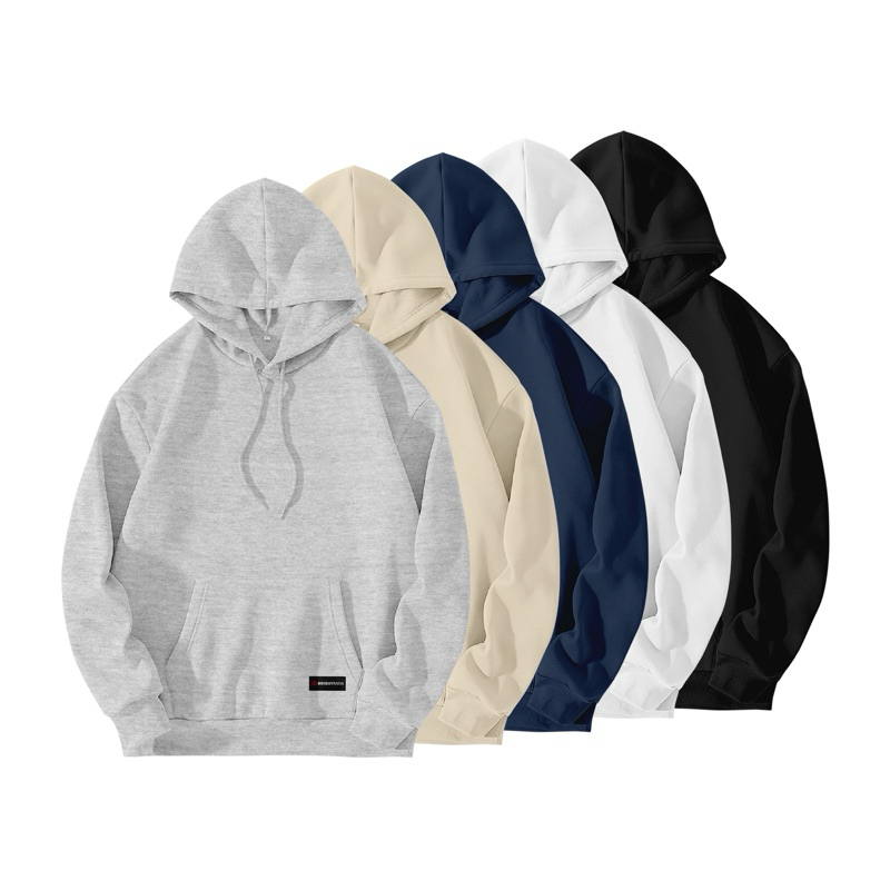 BRIGHTPATH - Sweatshirt Hoodie Pria Wanita Basic Polos