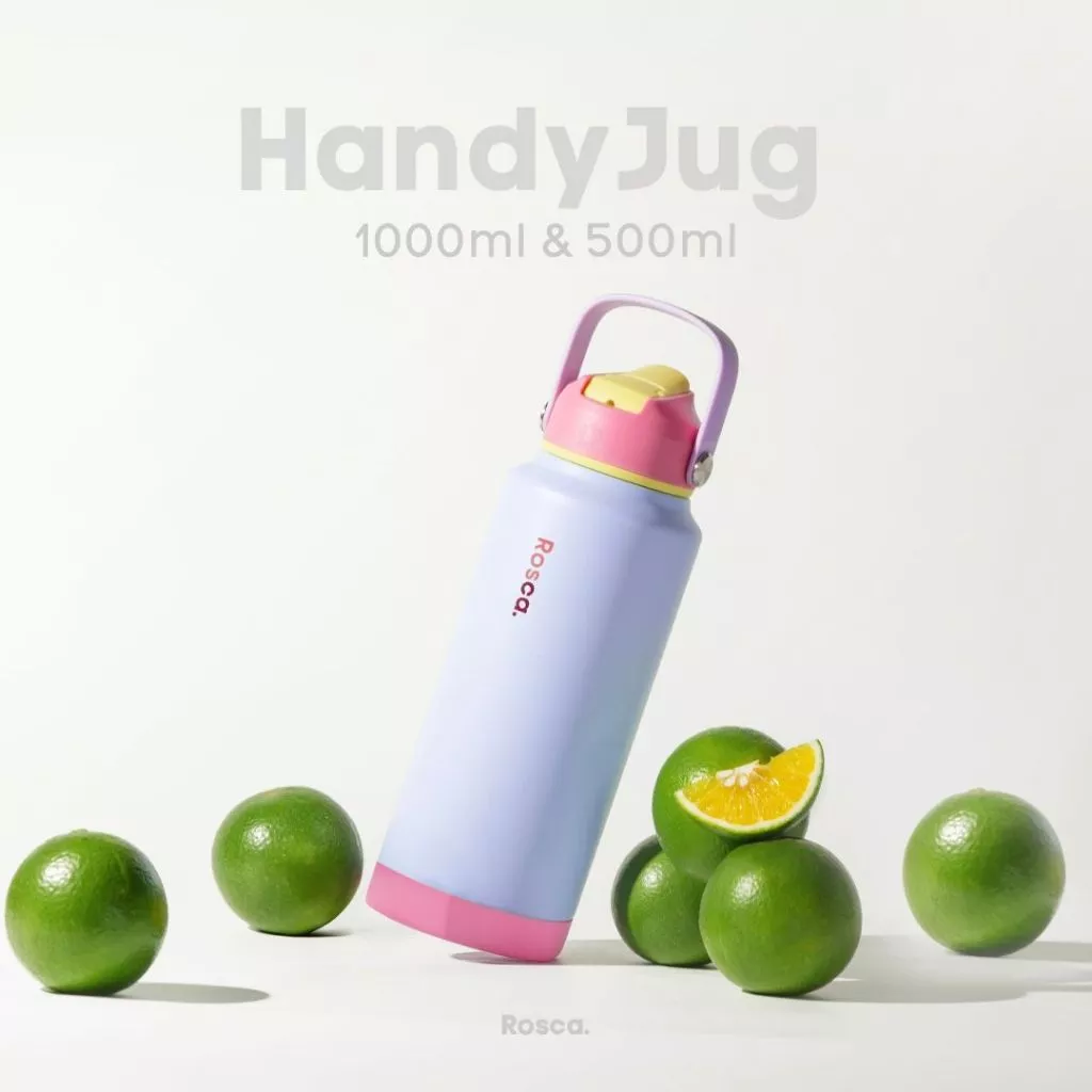 Rosca HandyJug Tumbler Stainless 1 Liter Botol Minum 1 Liter Tahan Panas / Dingin Portable Stainless Steel Tumblr